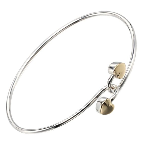TIFFANY&Co. Double heart Bracelet Silver925/K18 yellow gold 8.53g Women - Picture 1 of 8